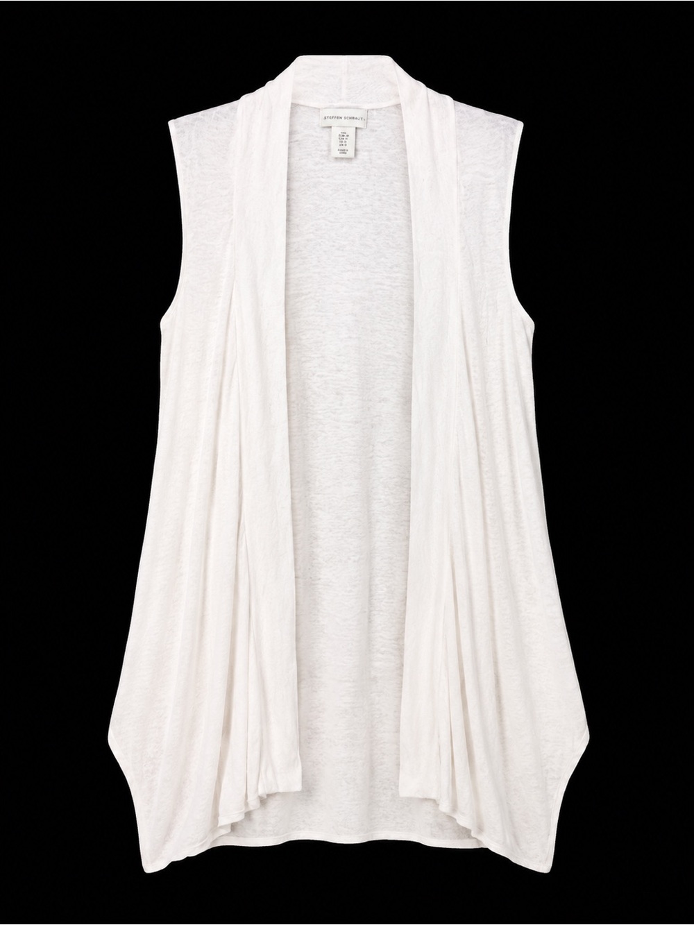 Adrienne Vittadini white Lightweight Open Front Vest | Size Medium | Layering